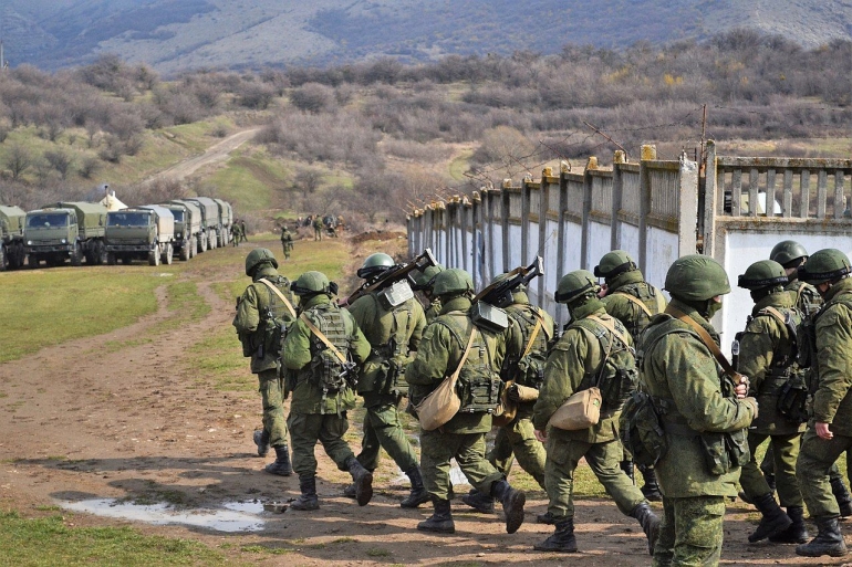 Markas militer di Perevalne saat krisis Krimea (2014). Photo: Anton Holoborodko (cc) wikimedia.org