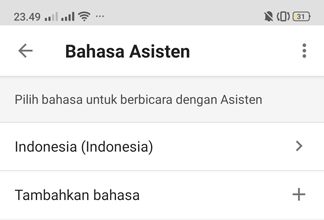 klik Bahasa Indonesia untuk mengubahnya dengan bahasa lain atau klik tanda plus untuk menambahkan bahasa lain 