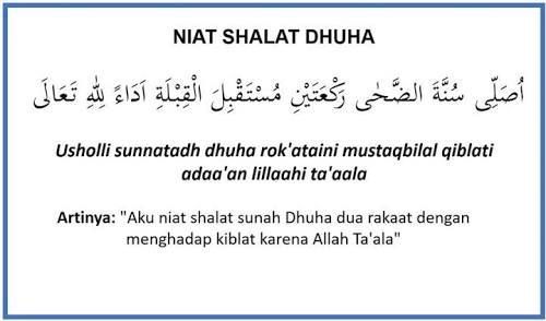 Niat shalat dhuha (Gambar oleh: sisigelapvterang.com)