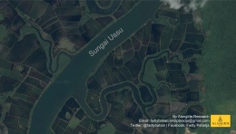 Dari Google Earth terlihat ada bidang tanah yang berbentuk kuda (Dok. Fadly Bahari)