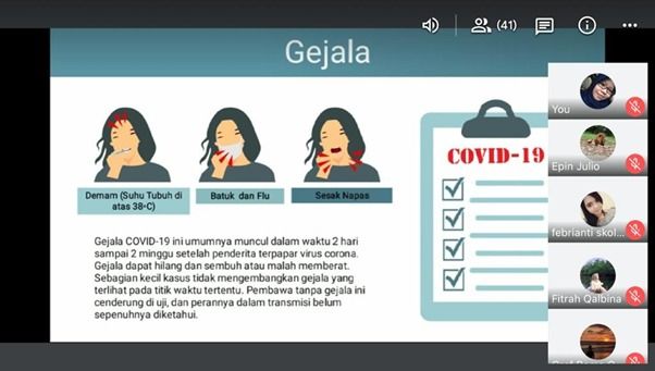 kegiatan penyampaian materi penyuluhan online yang kami lakukan melalui aplikasi google meet | Dokpri