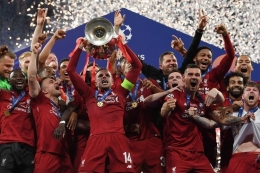 Liverpool juara Liga Champions 2019 dengan mengalahkan Tottenham Hotspur. Gambar: AFP/PAUL ELLIS via Kompas