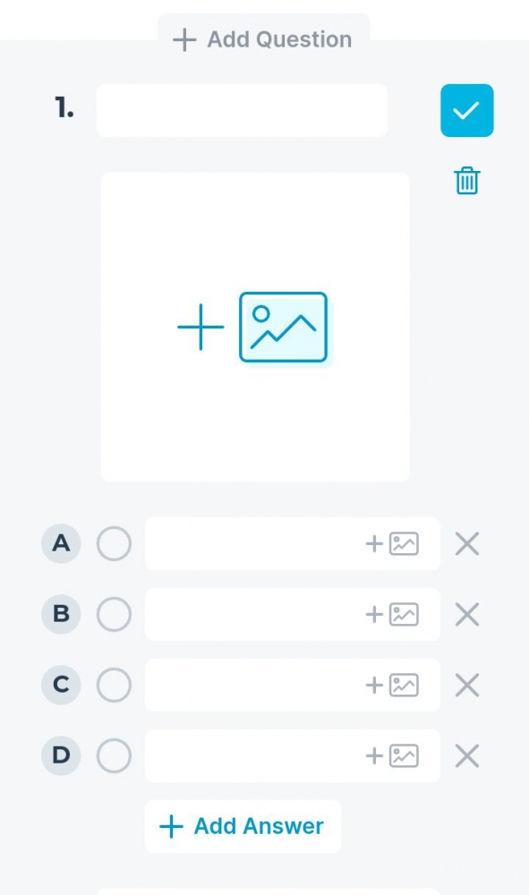 Gambar 6. Form untuk soal pilihan ganda | Socrative.com