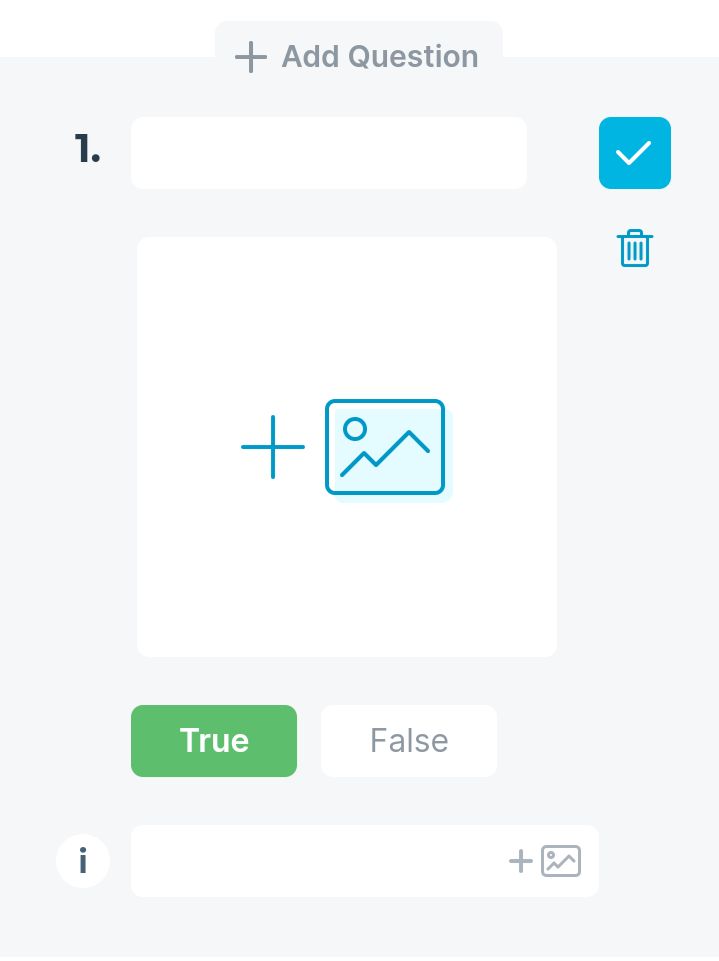 Gambar 7. Form untuk soal benar atau salah | Socrative.com