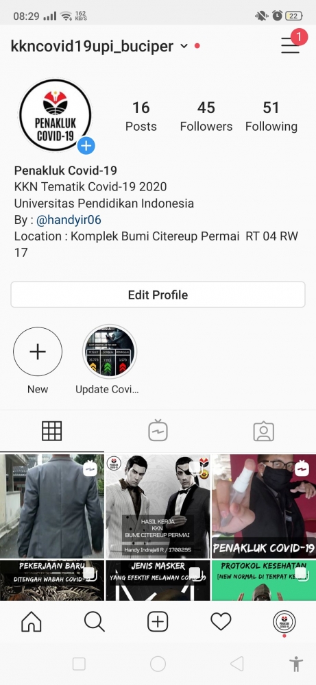 Media Sosial yang digunakan dalam edukasi bagi masyarakat/dok.mahasiswa