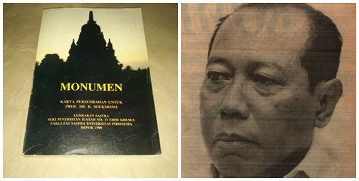 Pak Soekmono dan buku persembahan untuk beliau (Foto: Kompas)