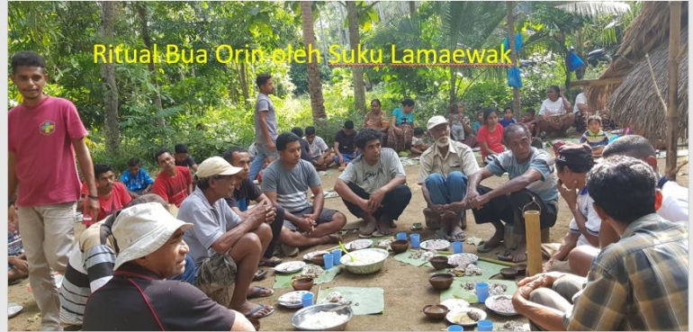 Ritual makan bersama (Bua Orin) oleh Suku Lamaewak di desa Adobala Pulau Adonara NTT