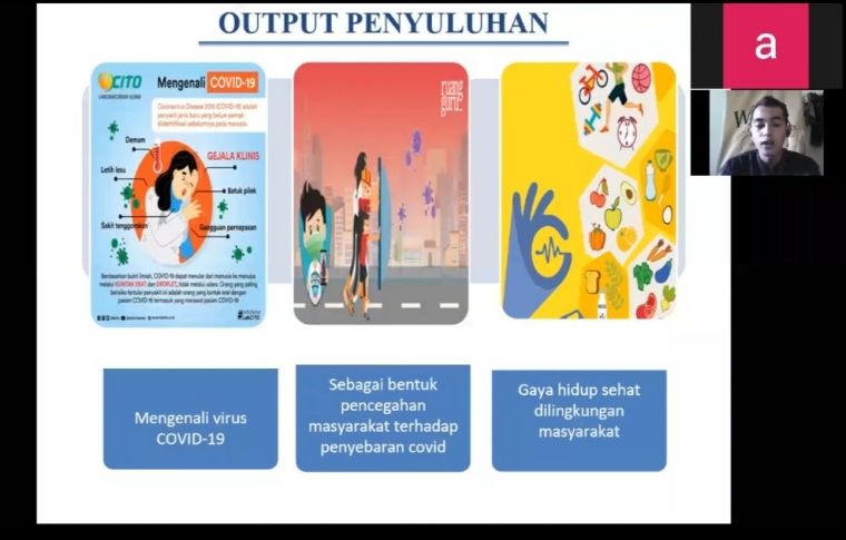 kegiatan penyampaian materi penyuluhan online yang kami lakukan melalui aplikasi google meet | Dokpri
