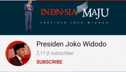 Beranda channel Youtube Presiden Jokowi. (Capture from Youtube.com)