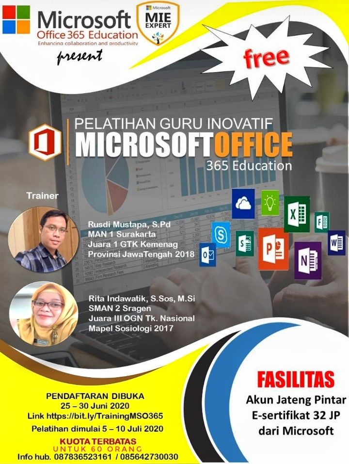 Flyer Pelatihan Office 365 ( koleksi penulis)