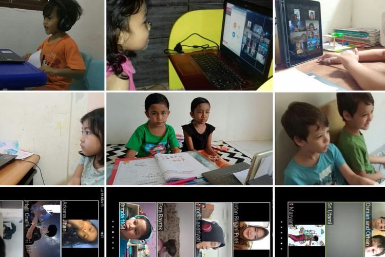 Anak-anak di rumah merasakan teknologi digital. Sumber : Kompas.com
