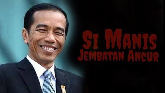 Presiden RI Jokowi dan video Si Manis Jembatan Ancur/ foto: tribunnews.com