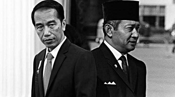 Suharto dan Jokowi, diolah oleh penulis