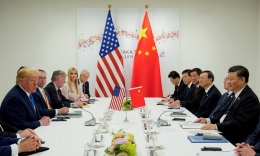 Pertemuan AS-China di KTT G20 Osaka, Jepang 2019. Sumber: annafrica.news
