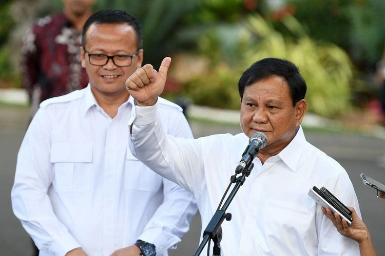 Prabowo Subianto dan Edhy Prabowo [Kompas.com]