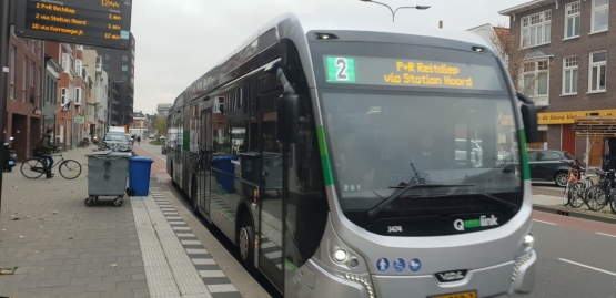 bus listrik di Groningen. dokpri