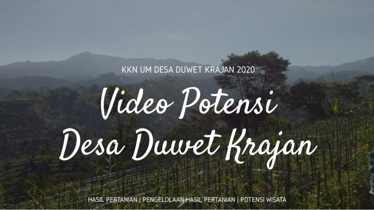 Thumbnail youtube video potensi Desa Duwet Krajan (Dok. Mahasiswa)