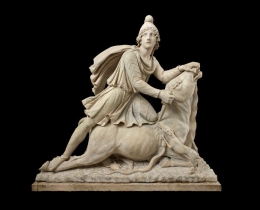 Patung yang menggambarkan Misteri Mithraik di Museum Inggris di London. (Foto: Istimewa). 