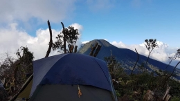 Hanya satu tenda saya di puncak gunung Tandikat kali ini (dokpri)