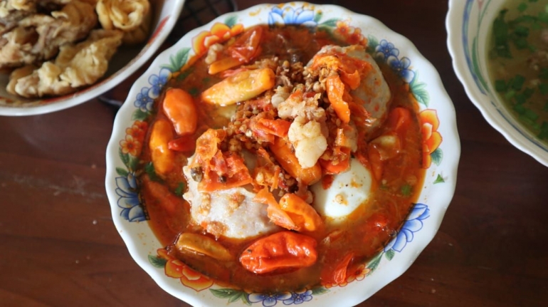 Seporsi bakso gilang kuah sadis dok.pri