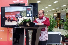 Dirut Smesco Indonesia, Bapak Leonard Theosabrata saat memberikan sambutan terkait Center of Excellence/dokpri