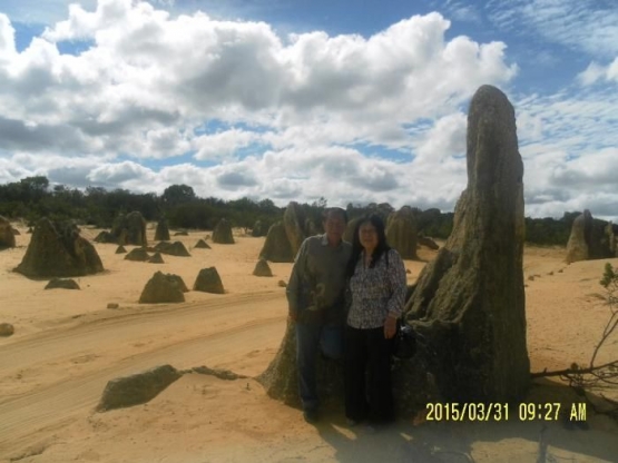 Ket foto::” Pinnacles Limestones Desert” . di Padang pasir Pinnecles/dok pribadi