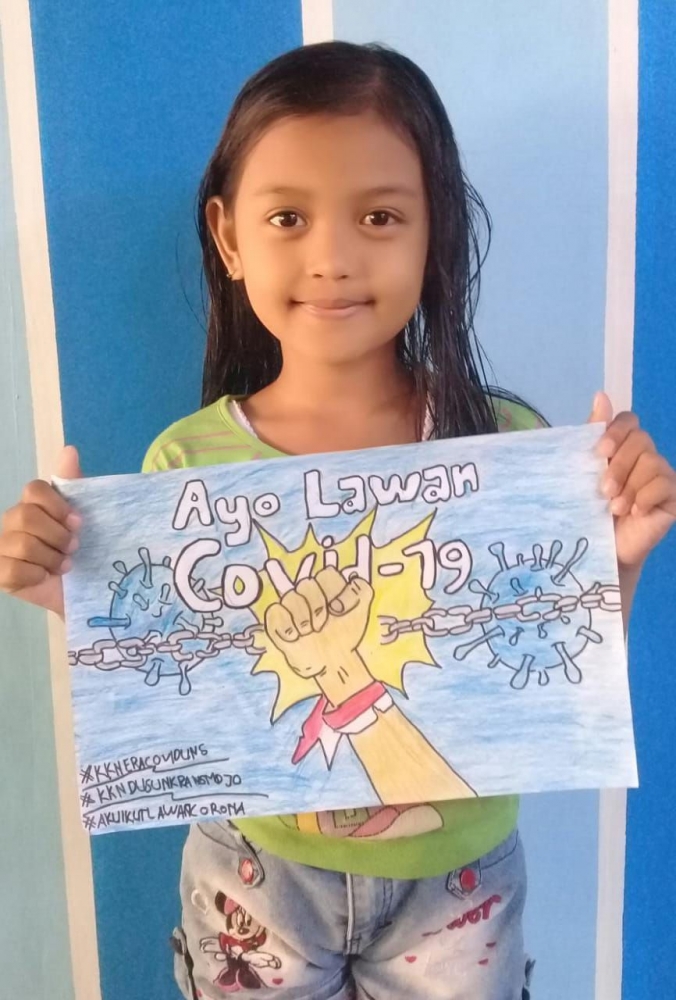 KKN Era Covid 19 UNS Mengajak Anak untuk Ikut Melawan Covid 19 melalui Lomba Gambar Poster di KKN Era Covid 19 UNS Mengajak Anak untuk Ikut Melawan Covid 19 melalui Lomba Gambar Poster di