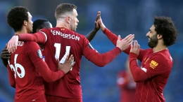 Selebrasi gol pemain Liverpool (Foto Skysports.com) 