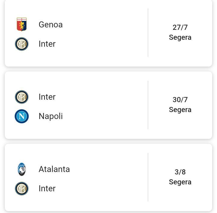 Tiga laga terakhir Inter di Serie A musim 2019/20. Gambar: Google/Serie A
