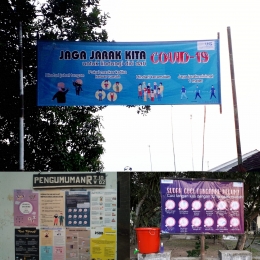Pemasangan Banner dan Poster di Dusun Permitan
