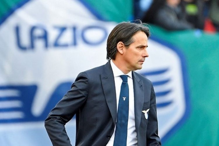 Pelatih Lazio, Simone Inzaghi. Foto: AFP/FILIPPO MONTEFORTE dipublikasikan Kompas.com