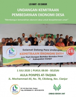 dokumen pribadi : sosialisasi kemitraan ekonomi desa di kabupaten Cianjur