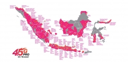 Jaringan Tri menjangkau 200 juta penduduk Indonesia (Sumber: www.tri.co.id)