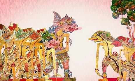 Pasamuwan Kurawa di paseban Astina. Sumber: Wayang Tribasa. com