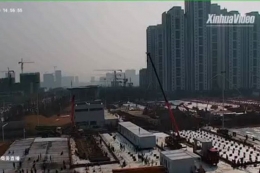 Proses Pembangunan Rumah Sakit Prefabrikasi di Wuhan (Kompas.com, 2020)
