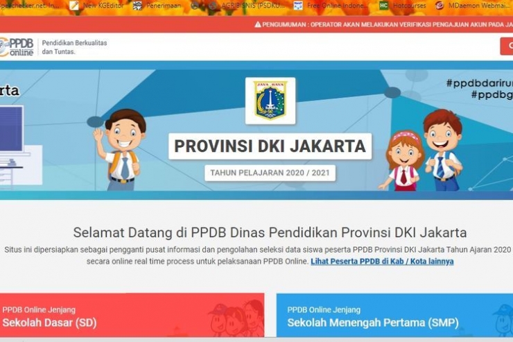 ilustrasi PPDB online DKI Jakarta