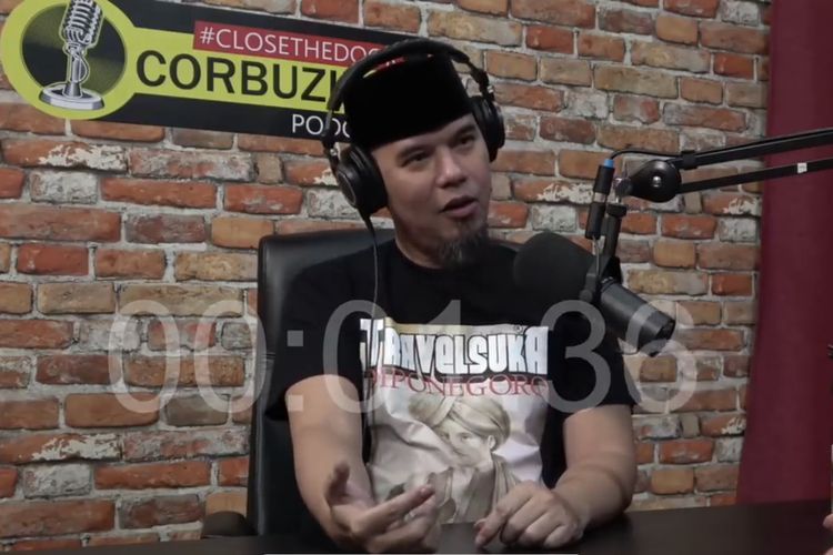 Ahmad Dhani dalam kanal YouTube Deddy Corbuzier. (Bidikan layar YouTube Deddy Corbuzier). (KOMPAS.com/Revi C Rantung )