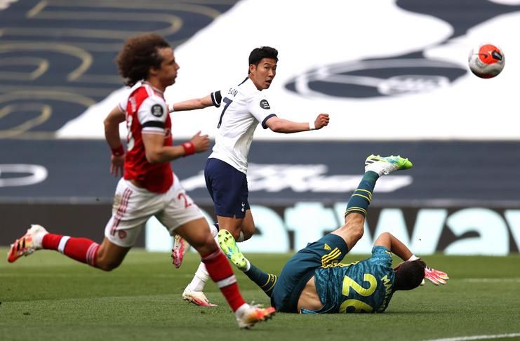 Son Heung-min menjadi bintang di derbi ini dengan membawa Spurs menang 2-1 (1 gol dan 1 asis). Gambar: Premierleague via football5star