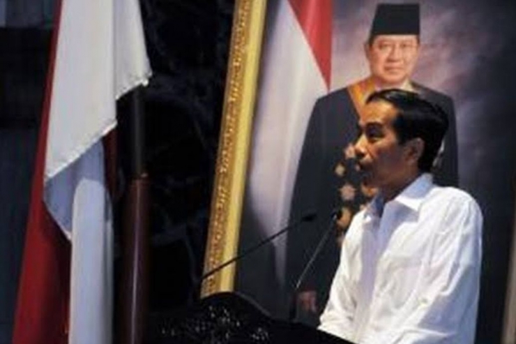 Foto:  Jokowi membawakan kata sambutan/kompas.com
