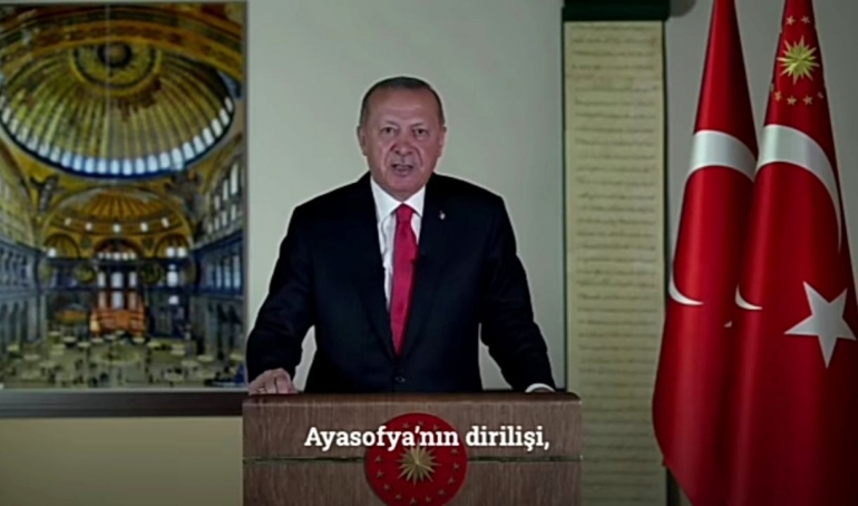 Presiden Erdogan Mengumumkan Aya Sophia/Hagia Sophia sebagai Masjid (doc Presiden Erdogan Official)