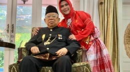 Foto : Wakil Presiden Terpilih KH Ma'ruf Amin dan anaknya Siti Nur Azizah dari Wartakotalive