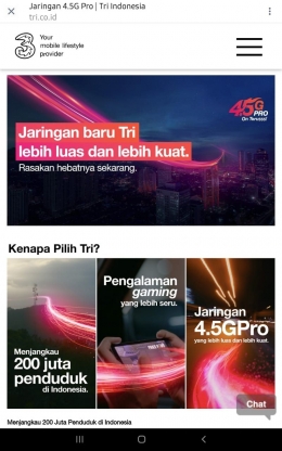 tangkapan layar dari laman tri.co.id