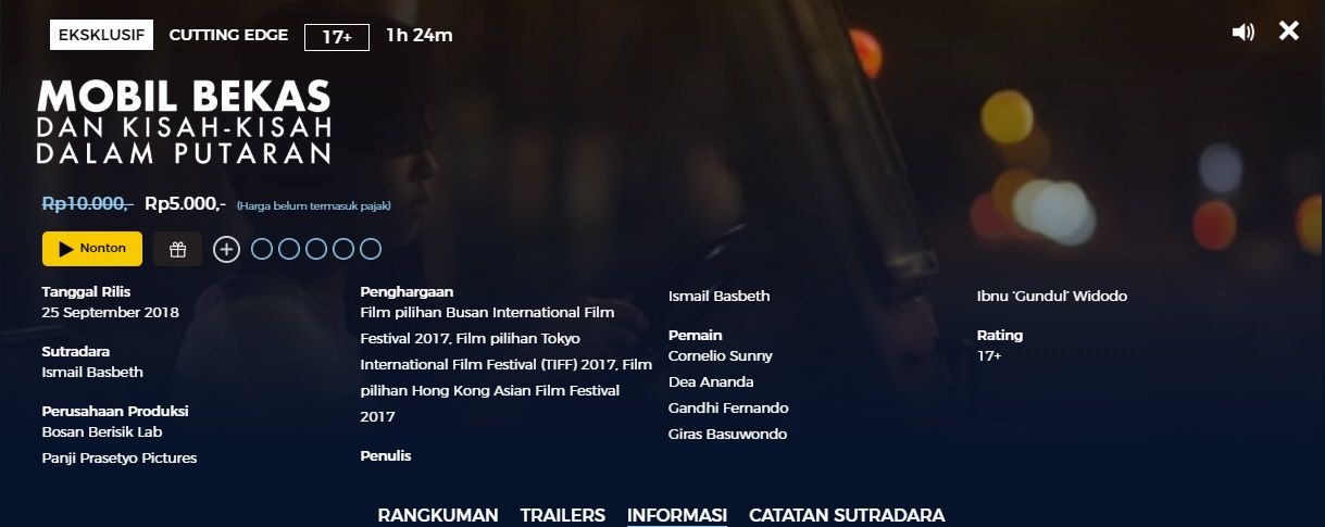 Tangkapan Layar Bioskop Online (www.bioskoponline.com)