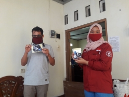 Pembagian masker dan Handsanitizer