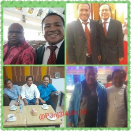 Kolase foto kedekatan Ferdinand Situmorang dengan sejumlah tokoh oposisi antara lain Natalis Pigai, Rizal Ramli, Fahri Hamzah, Roy Suryo, dan Rocky Gerung  (twitter.com/ @p3nj3l4j4h_id).