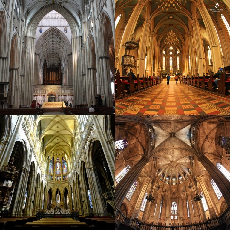 Interior gereja gotik. Sumber: Koleksi pribadi