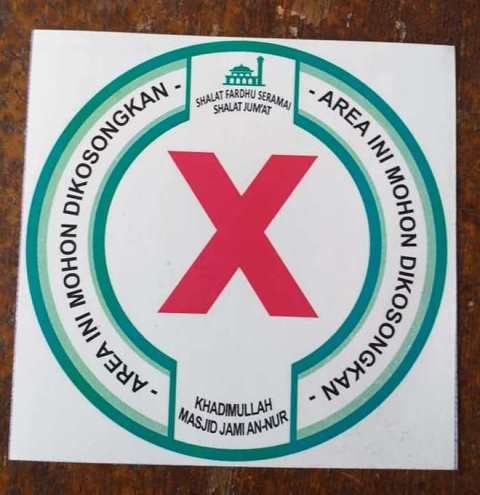 Rambu Rambu Sholat Foto Artikel : Ini Dia Contoh Sticker Rambu Rambu Jaga Jarak di Masjid ...