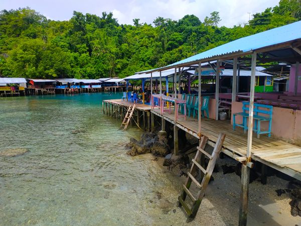 Kondisi pantai saat air surut | Foto: Dokumentasi Pribadi