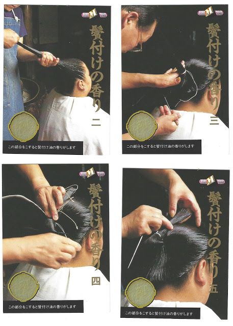 Cara menata rambut pesumo dengan gaya yang sangat khas. Sumber: sumocards.blogspot.com