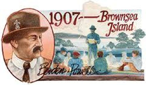 Ilustrasi Baden-Powell di Pulau Brownsea. (Foto: WOSM)